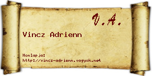 Vincz Adrienn névjegykártya